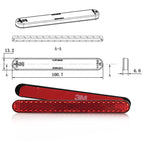 Reflektor Set Line rot, abgerundet, 100 x 13 x 6 mm