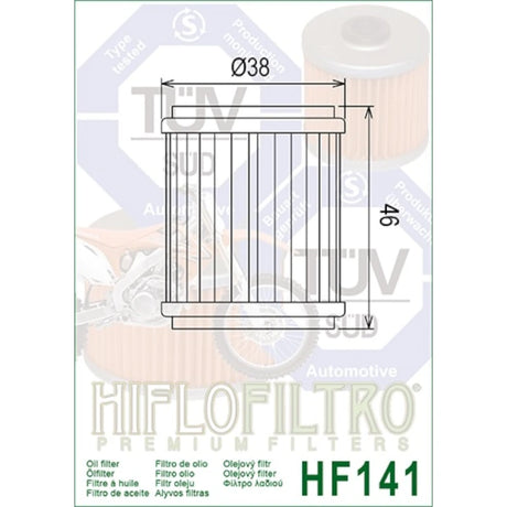 Ölfilter Hiflofiltro HF141 – Beta Fantic Gas Gas MBK Rieju TM Racing Yamaha