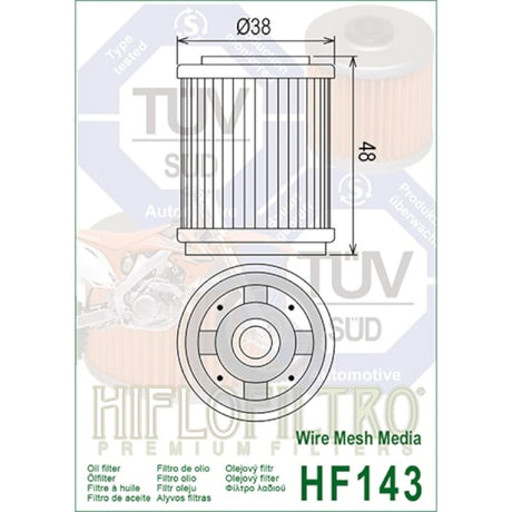 Ölfilter Hiflofiltro HF143 – MBK & Yamaha Modelle