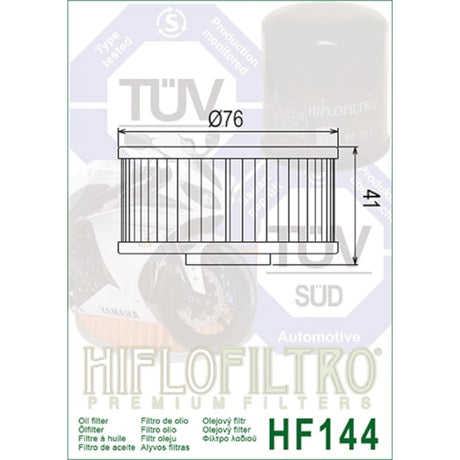 Ölfilter Hiflofiltro HF144 – Yamaha FZR600 XJ600 YX600 XJ900 F