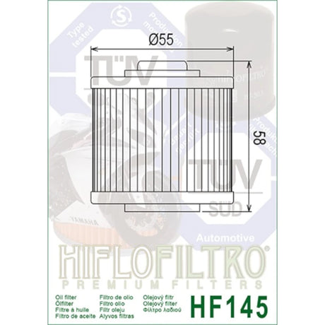 Ölfilter Hiflofiltro HF145 – Aprilia Derbi Keeway Yamaha Modelle