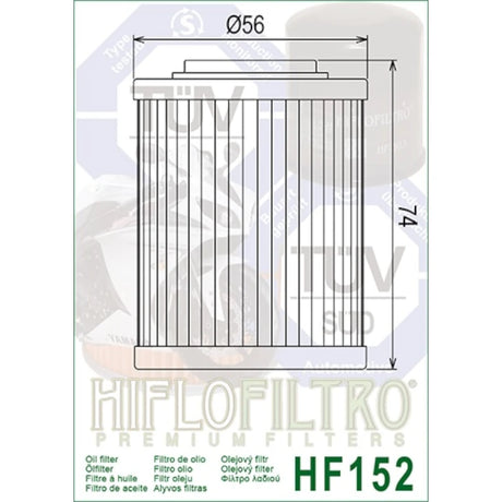Ölfilter Hiflofiltro HF152 – Aprilia 1000 ETV /RST /RSV /SL