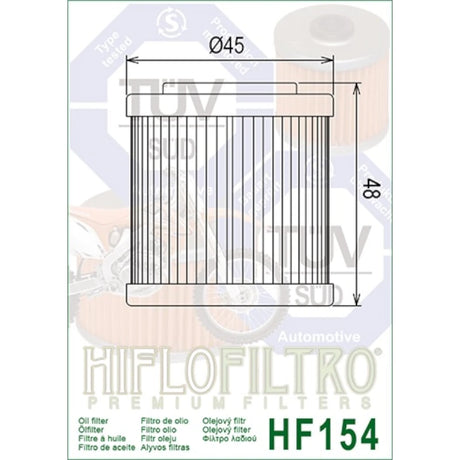 Ölfilter Hiflofiltro HF154 – Husqvarna Modelle