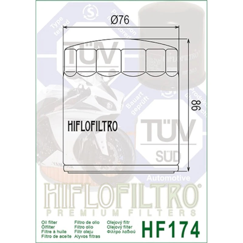 Ölfilter Hiflofiltro HF174C – Harley Davidson V-Rod /Muscle Night Rod Street Rod