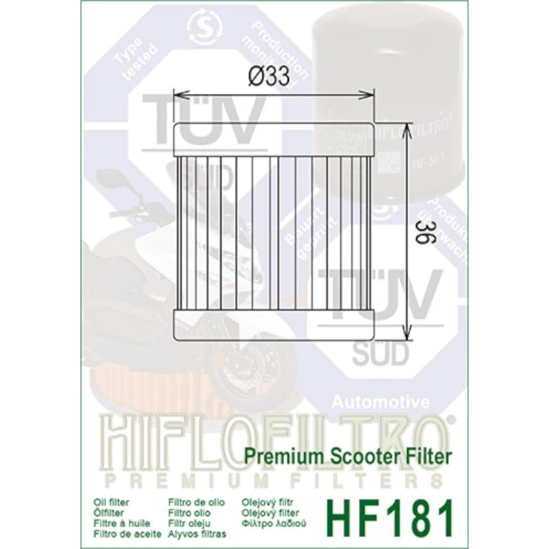 Ölfilter Hiflofiltro HF181 – Aprilia Cagiva Italjet Piaggio Modelle
