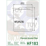 Ölfilter Hiflofiltro HF183 – Aprilia Benelli Derbi Gilera Peugeot Piaggio
