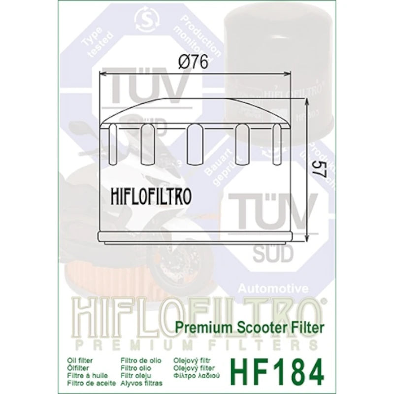 Ölfilter Hiflofiltro HF184 – Aprilia Gilera Malaguti Peugeot Piaggio Modelle
