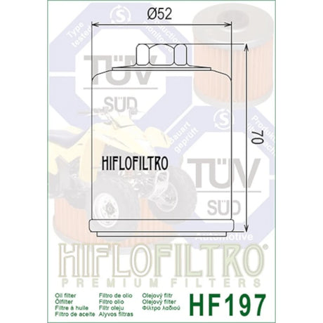 Ölfilter Hiflofiltro HF197 – Benelli Hyosung Keeway Modelle