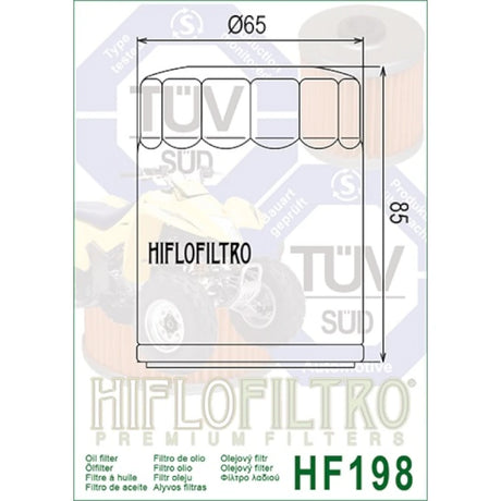 Ölfilter Hiflofiltro HF198 – Indian FTR /R Carbon /Rally /S /Sport /X