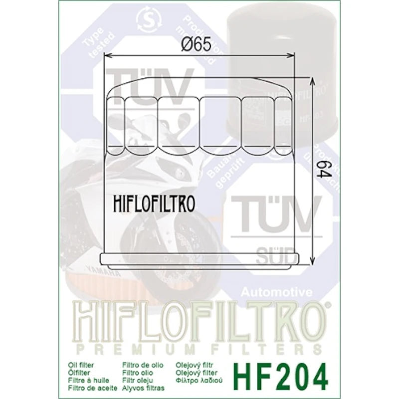 Ölfilter Hiflofiltro HF204 – Yamaha Triumph Suzuki MV Agusta Kawasaki Honda