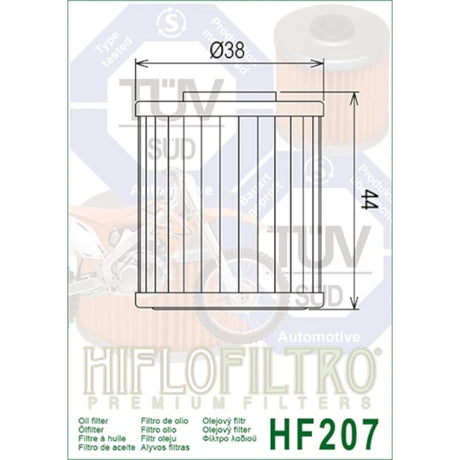 Ölfilter Hiflofiltro HF207 – Beta Kawasaki Suzuki Modelle
