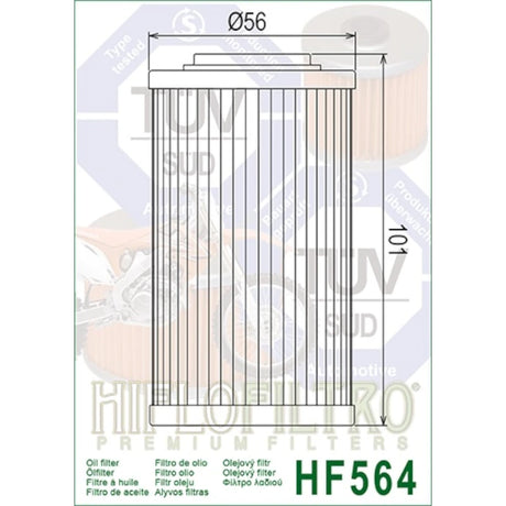 Ölfilter Hiflofiltro HF564 – Buell 1125CR /R 2009-2010