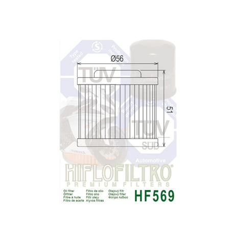 Ölfilter Hiflofiltro HF569 – MV Agusta F3 Brutale Turismo Rivale Stradale
