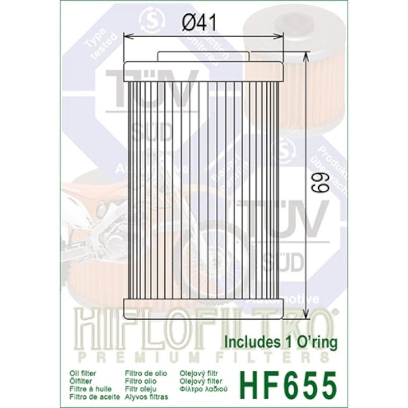Ölfilter Hiflofiltro HF655 – Husaberg Husqvarna KTM Modelle