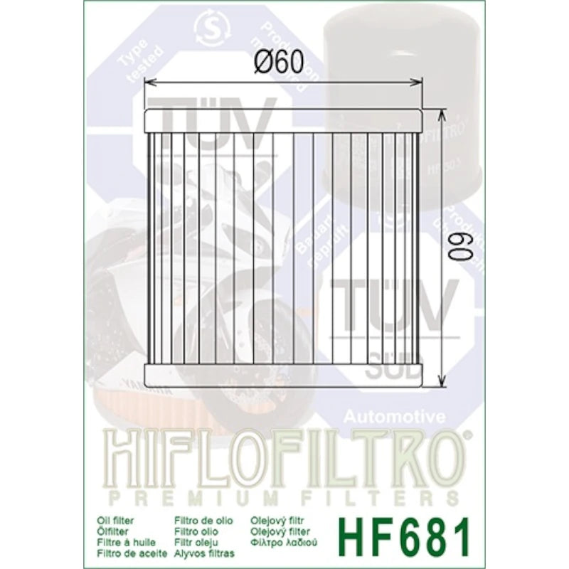 Ölfilter Hiflofiltro HF681 – Hyosung GT650 GV650 ST7 GV700