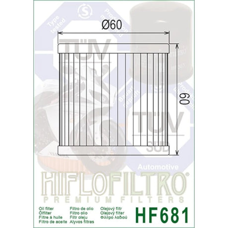 Ölfilter Hiflofiltro HF681 – Hyosung GT650 GV650 ST7 GV700