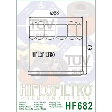 Ölfilter Hiflofiltro HF682 – Apache Benelli CF Moto Goes Hyosung Moto Morini
