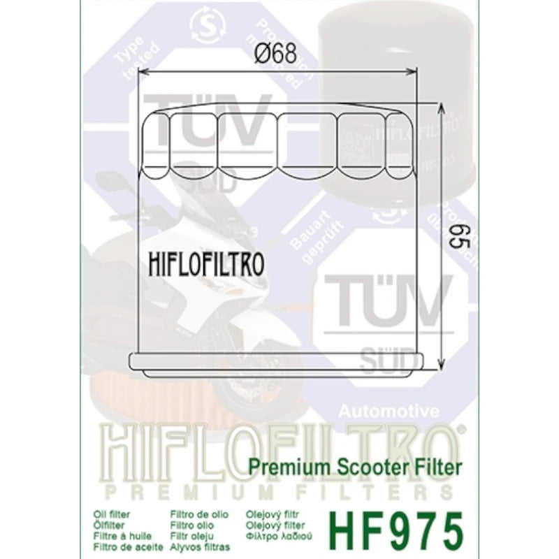 Ölfilter Hiflofiltro HF975 – Suzuki AN650 Burgman /A /Z 2002-2018