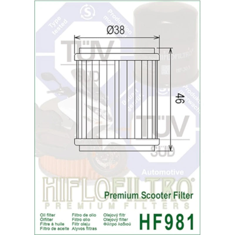 Ölfilter Hiflofiltro HF981 – MBK Citycruiser Cityliner Skycruiser Yamaha VP125