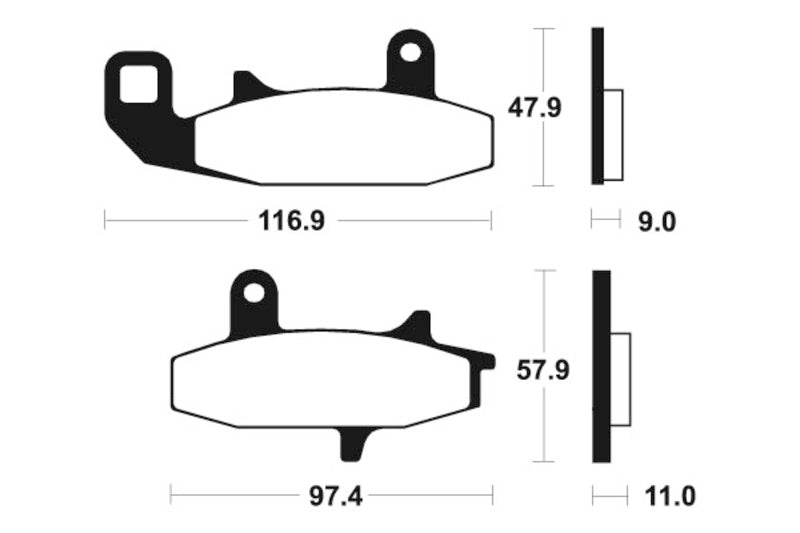 Bremsbeläge TECNIUM MF126 Sintermetall