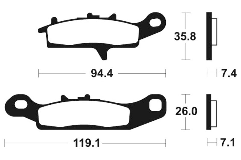Bremsbeläge TECNIUM MO301 Sintermetall