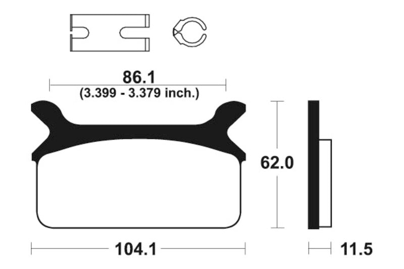 Bremsbeläge TECNIUM MR168 Sintermetall