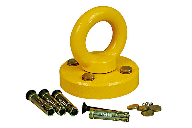 Drehbarer Bodenanker VECTOR Gelb Ø Ring 60 mm