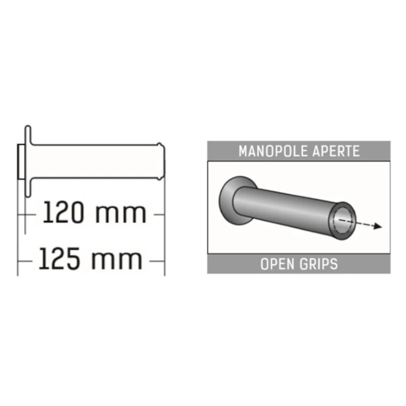 Griffgummi Paar Domino A010 Racing, Ø Innen 22/26 mm, Länge 125 mm