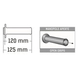 Griffgummi Domino A450 Racing, Blau/Weiß, Ø Innen 22/26 mm, Länge 125 mm