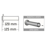 Griffgummi Domino A450 Racing, Schwarz/Blau, Ø Innen 22/26 mm, Länge 125 mm