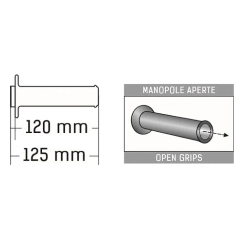 Griffgummi Domino A450 Racing, Ø Innen 22/26 mm, Länge 125 mm