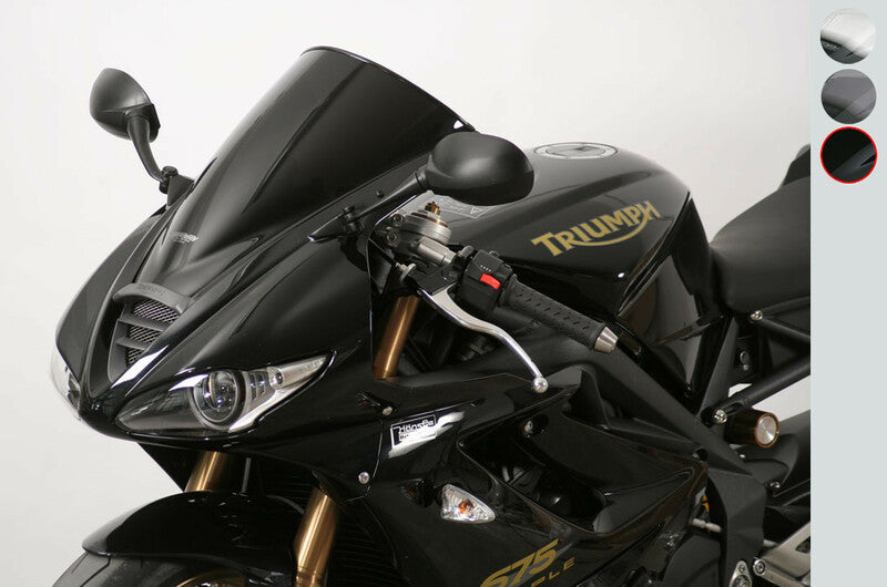 Racingscheibe MRA Schwarz mit ABE für Triumph Daytona 675  (2009-2012)
