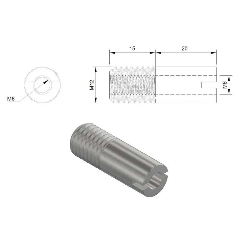 Lenkeradapter für Lenkergewichte Highsider Pro, M12, für BMW Lenker