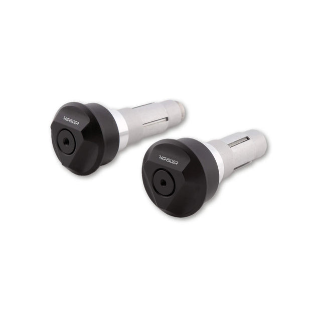 Lenkerenden Highsider Tetra mit Spiegelaufnahme, Schwarz, Klemmung 12-22 mm