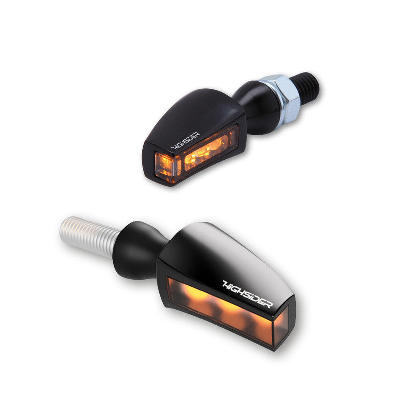 LED Blinker HIGHSIDER Pro Flight, Schwarz, Getönt, E-geprüft