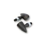 LED-Blinker Paar Highsider Montana Bullet schwarz, Getönt, M8, E-geprüft, 12V/3W