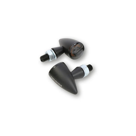 LED-Blinker Paar Highsider Montana Bullet schwarz, Getönt, M8, E-geprüft, 12V/3W