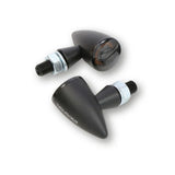 LED Blinker HIGHSIDER Montana BULLET mit Positionslicht, schwarz matt, E-geprüft