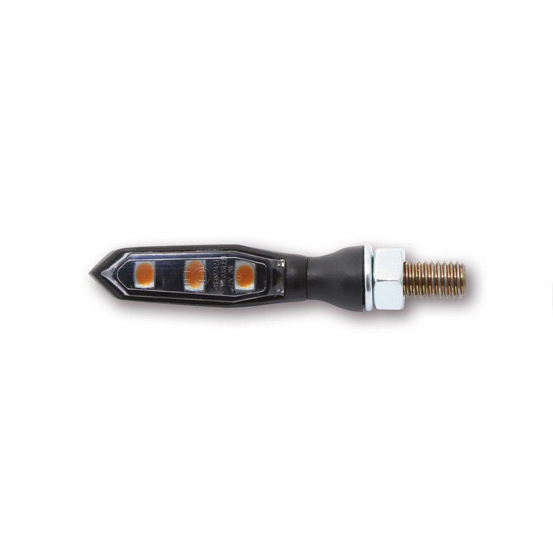 LED Blinker HIGHSIDER Pro Sonic-X1, Schwarz, Getönt, E-geprüft