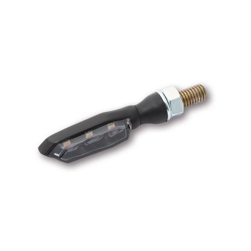 LED-Blinker Paar Highsider Pro Sonic-X1 schwarz, Getönt, M8, E-geprüft, 12V/2W