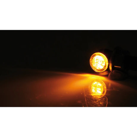 LED-Blinker mit Positionslicht Highsider Proton Two 2in1 schwarz, E-geprüft