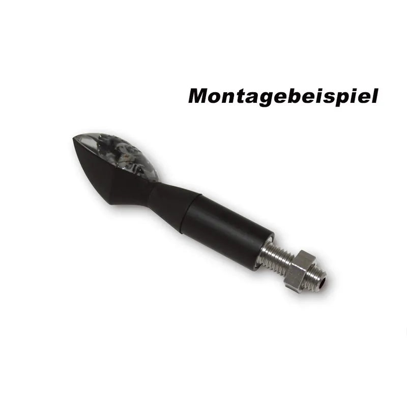 Blinkerverlängerung Highsider Pro, Schwarz, Länge 27 mm, M8x1,25 mm Gewinde