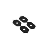 Blinker Montageplatten Highsider Smart schwarz, ABS, 48x30 mm, für Kawasaki