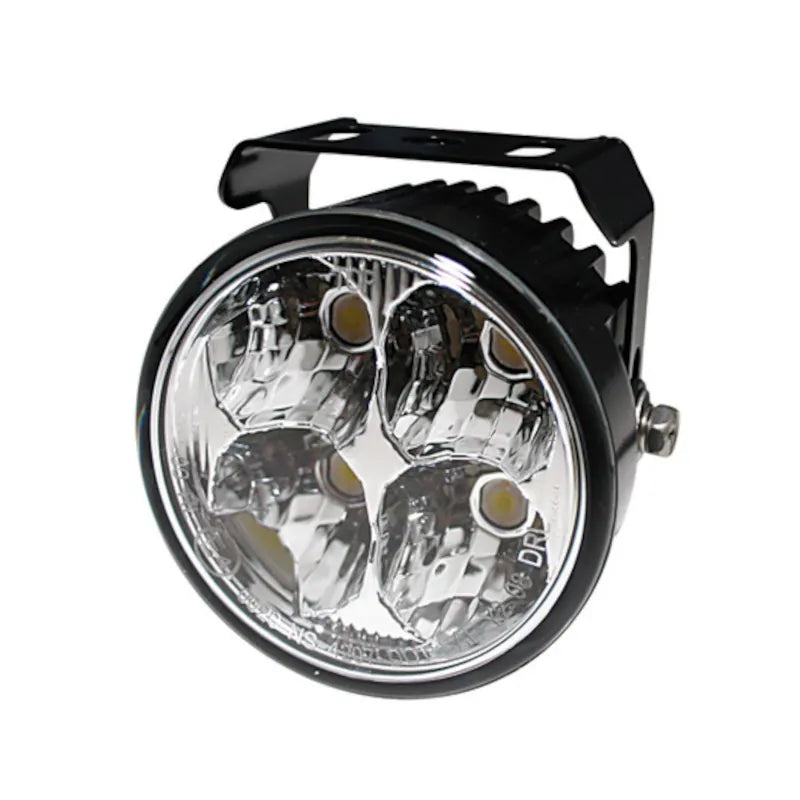 LED-Tagfahrlicht Highsider Pro Rund, Schwarz, Glas Klar, Ø 71,5 mm, E-geprüft