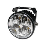 LED-Tagfahrlicht Highsider Pro Rund, Schwarz, Glas Klar, Ø 71,5 mm, E-geprüft