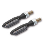 LED Blinker HIGHSIDER Pro Sonic-X1 mit Rück- & Bremslicht, Schwarz, Getönt