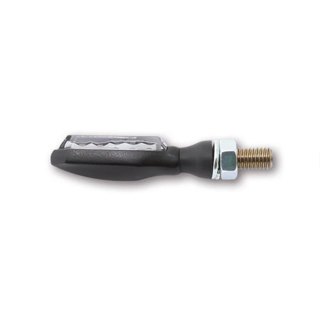 LED Blinker HIGHSIDER Pro Sonic-X1 mit Rück- & Bremslicht, Schwarz, Getönt