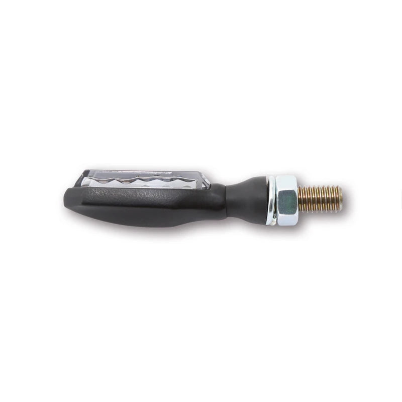 LED Blinker HIGHSIDER Pro Sonic-X1 mit Rück- & Bremslicht, Schwarz, Getönt