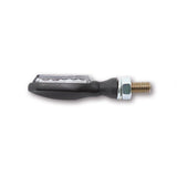 LED Blinker HIGHSIDER Pro Sonic-X1 mit Rück- & Bremslicht, Schwarz, Getönt