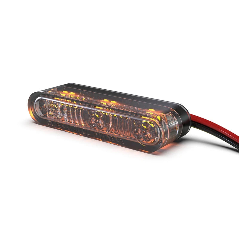 LED-Einbaublinker mit Rück- & Bremslicht Highsider Star-MX1 Pro 3in1, E-geprüft